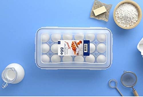 Устройство за съхранение на яйца LOCK & LOCK на 18 яйца - прозрачно /синьо